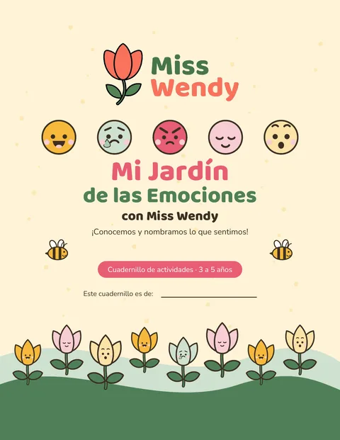 Portada del cuadernillo Mi jardín de las emociones