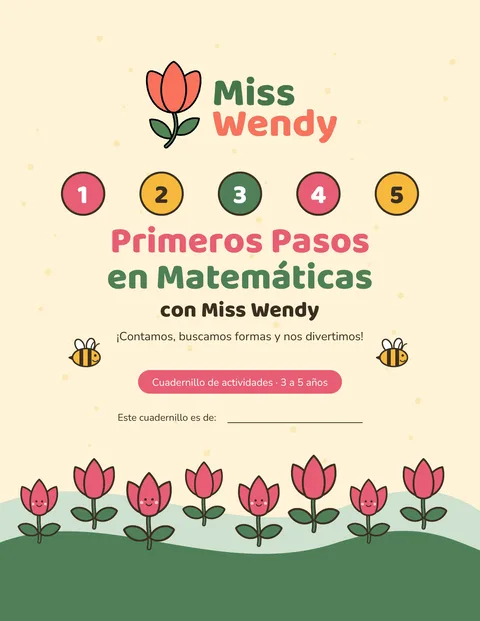 Portada del cuadernillo Primeros pasos en matemáticas