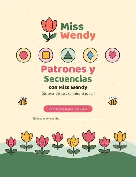 Portada del cuadernillo Patrones y secuencias